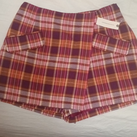 Anthropologie~ Plaid Skort NWT - Picture 7 of 10